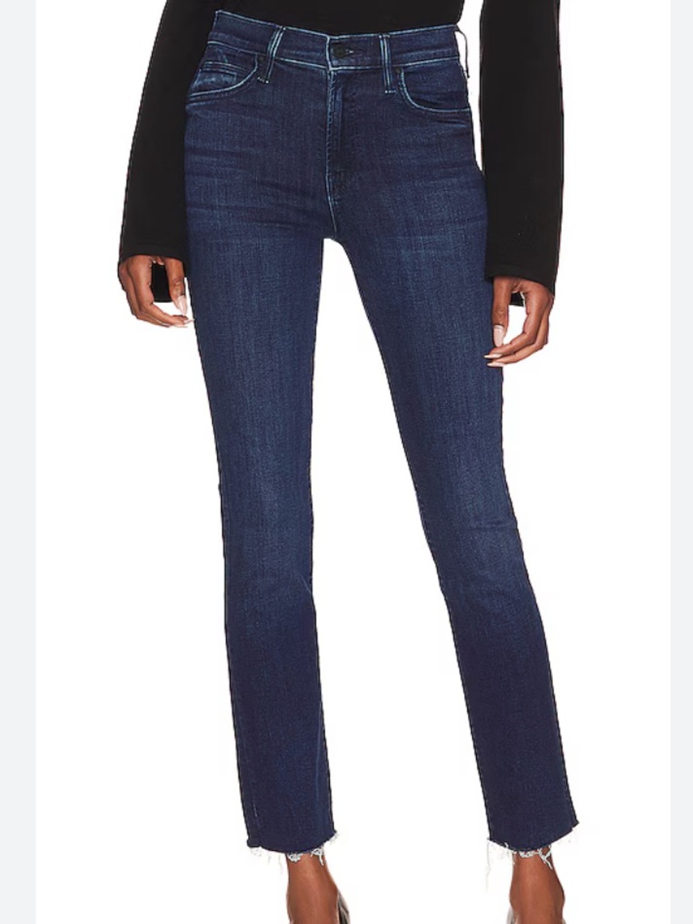 MOTHER High Waisted Rascal Ankle Snippet Size 24 Thunder Road Wash